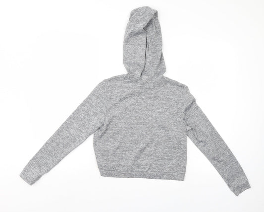 915 Girls Grey Pullover Hoodie Size 10-11 Years