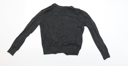 H&M Womens Grey Cardigan Jumper Size S