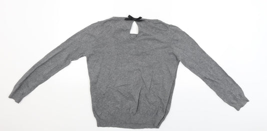 Mango Womens Grey Pullover Jumper Size M