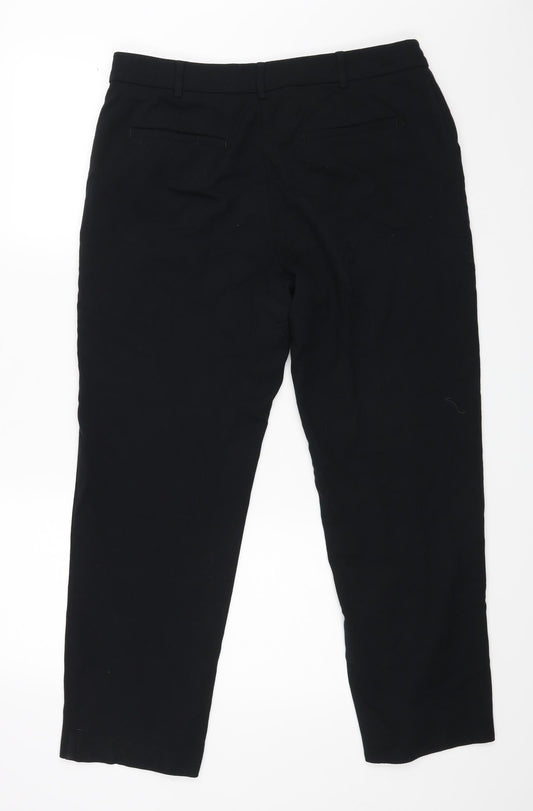 m&s Womens Black Dress Pants Trousers Size 14 L25 in