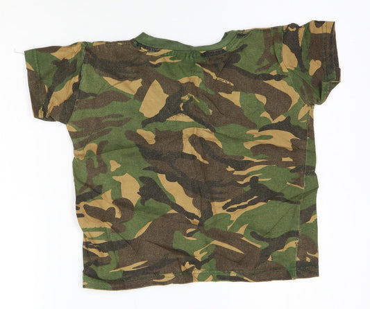 Kombat Boys Green Camouflage Basic T-Shirt Size 3-4 Years