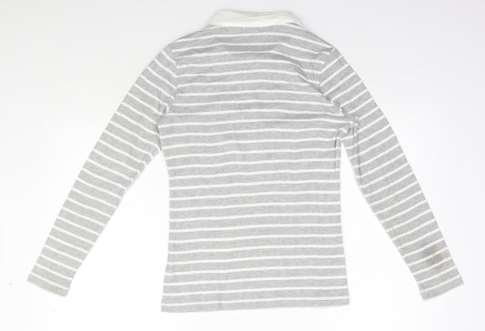 First avenue Womens Grey Striped Pullover Jumper Size S