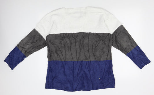 Arista Womens Grey Striped Pullover Jumper Size 18