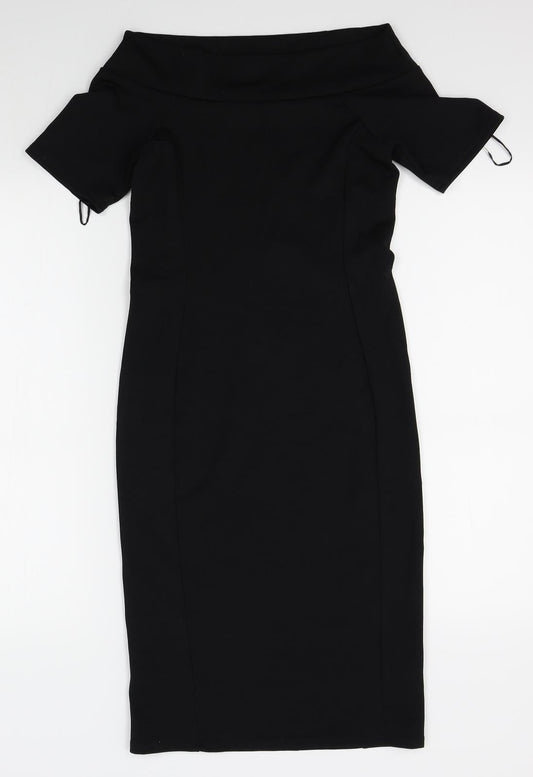 Papaya Womens Black Bodycon Size 8