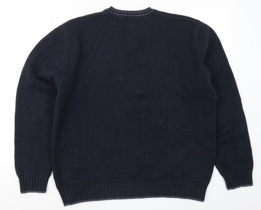 Marks and Spencer Mens Blue Knit Pullover Jumper Size M