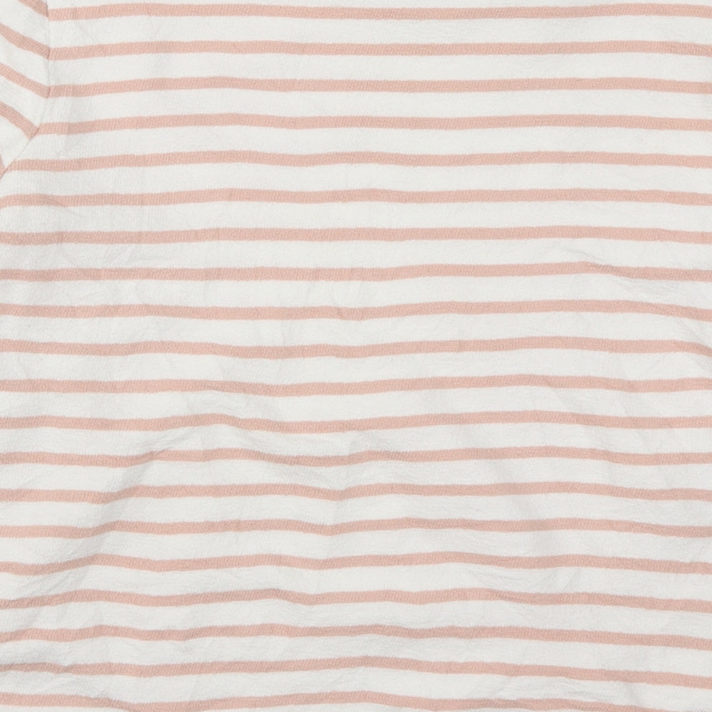 Marks and Spencer Womens Pink Striped Pullover Jumper Size 12