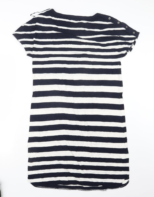 CC Womens Blue Striped T-Shirt Dress Size M