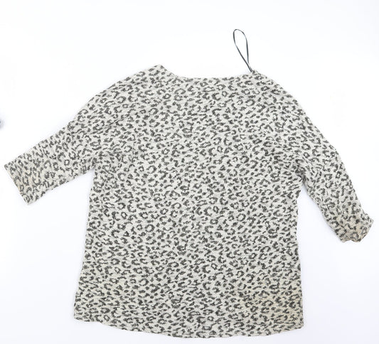 Divided by H&M Womens Black Animal Print Pullover Jumper Size M