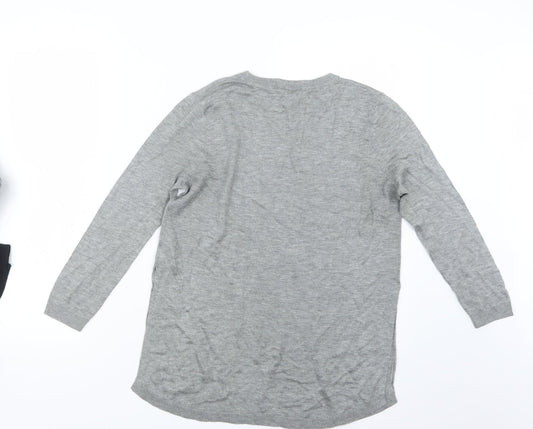 Warehouse Womens Grey Knit Pullover Jumper Size 12