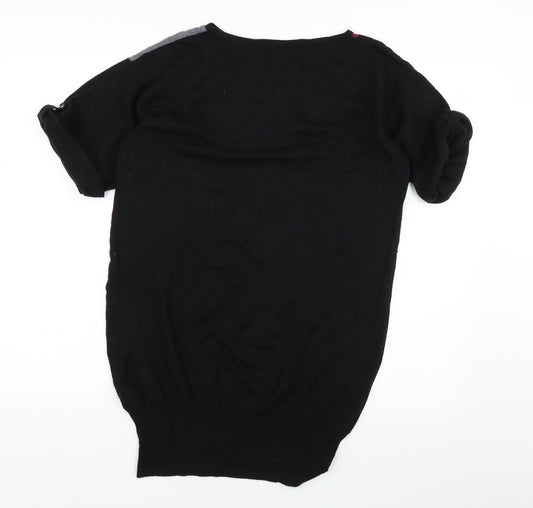 Marks & Spencer Womens Black Knit Pullover Jumper Size 14