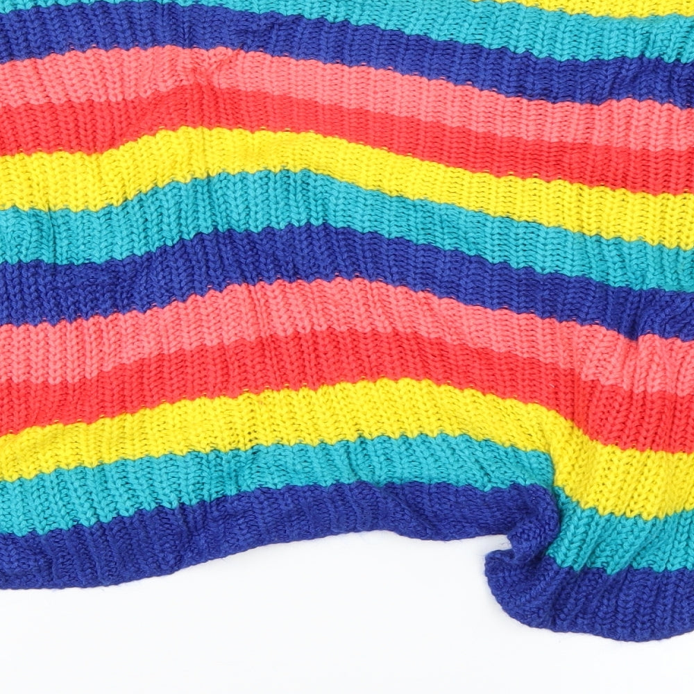 Brand and care label for Only women’s blue striped knit jumper, size XS