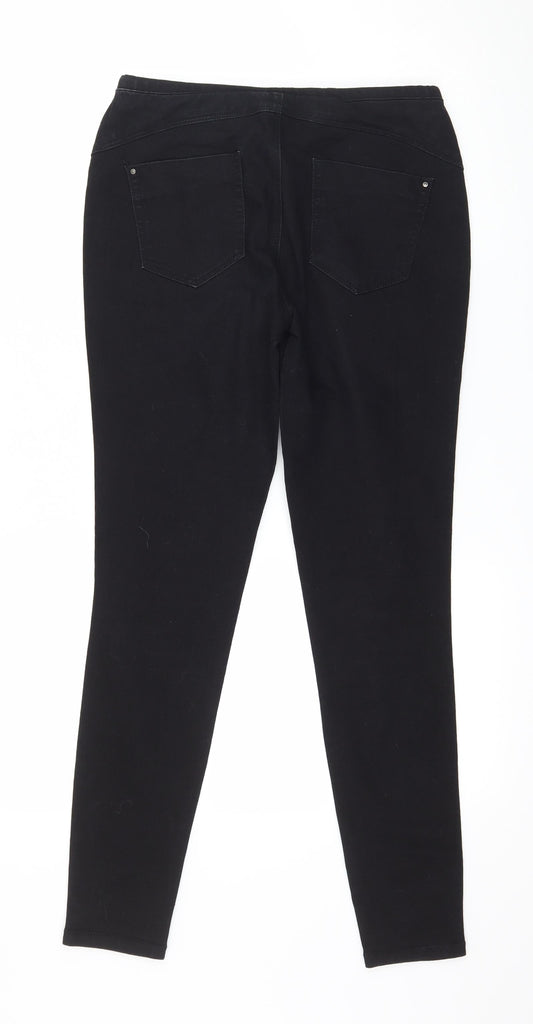 Denim & Co. Womens Black Denim Skinny Jeans Size 8 L28 in