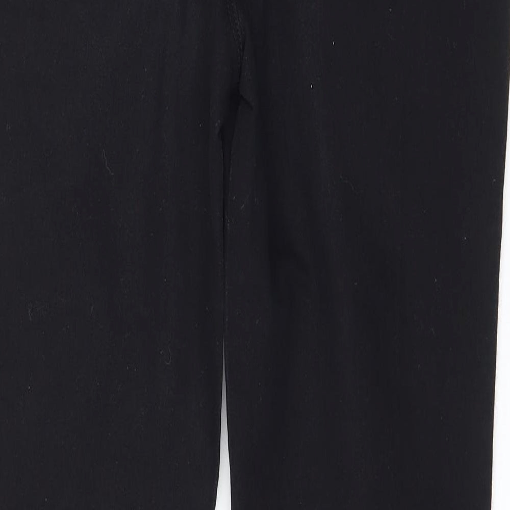 Brand and care label for Denim & Co. women’s black denim skinny jeans, size UK 8, 28-inch leg