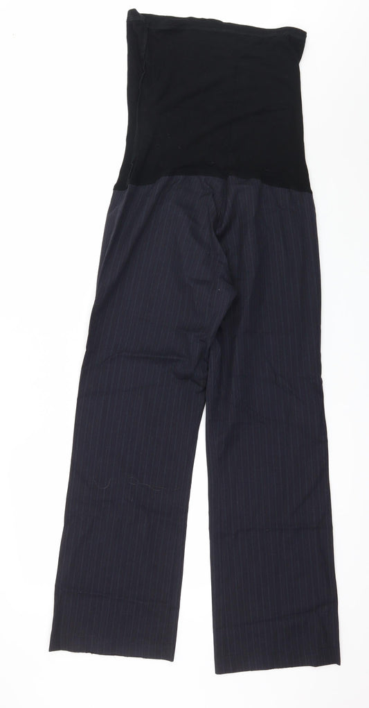 Formes Womens Blue Striped Trousers Size 10 L30 in