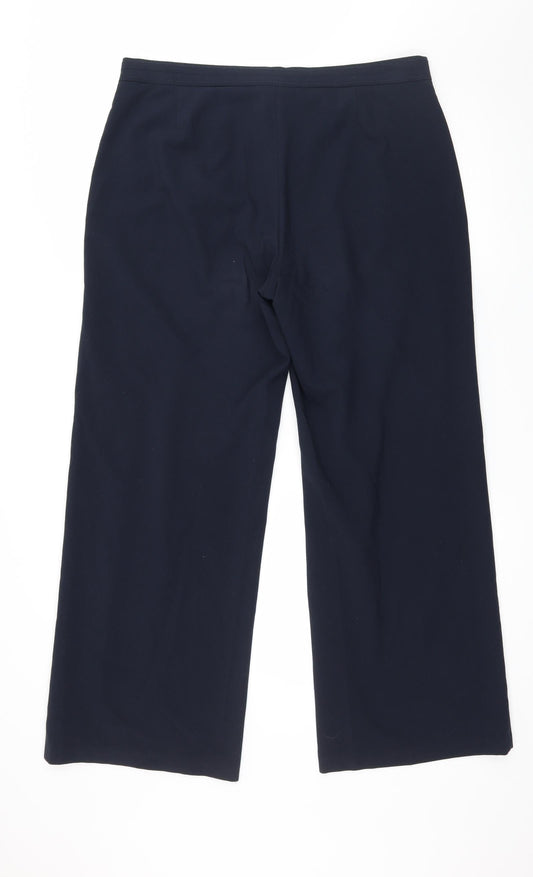 Marks and Spencer Womens Blue Trousers Size 14 L28 in
