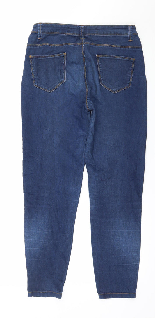 Denim & Co. Womens Blue Denim Skinny Jeans Size 8 L26 in