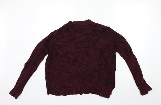 FOREVER 21 Womens Red Knit Cardigan Jumper Size M
