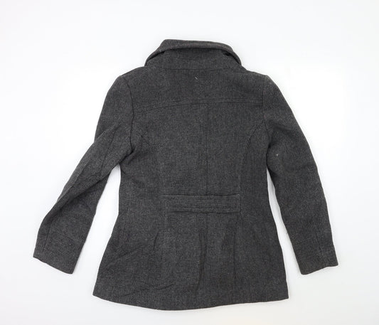 BHS Womens Grey Overcoat Blazer Size 12