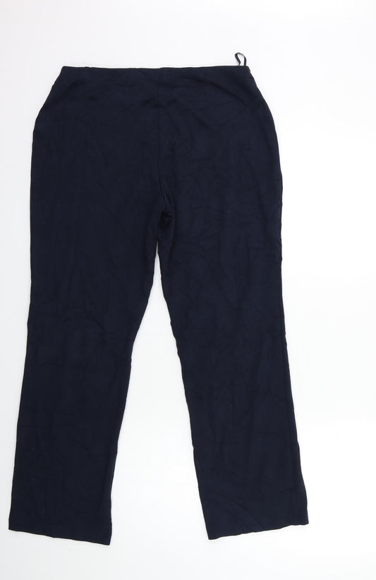 Marks and Spencer Womens Blue Trousers Size 14 L29 in
