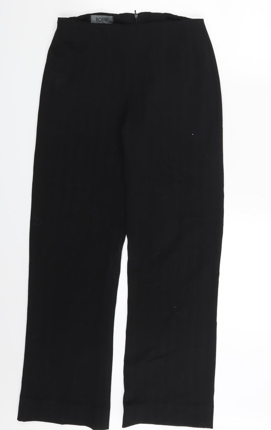 Rome Womens Black Striped Trousers One Size L26 in