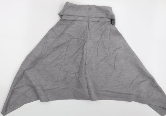Preworn Womens Grey Jacket Poncho One Size