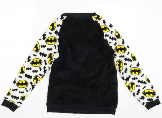 Batman Womens Black Animal Print Pullover Jumper Size 6 - Batman