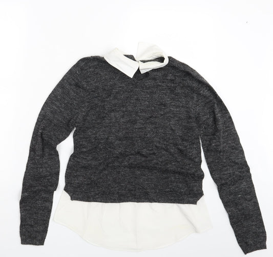 H&M Womens Grey Pullover Jumper One Size