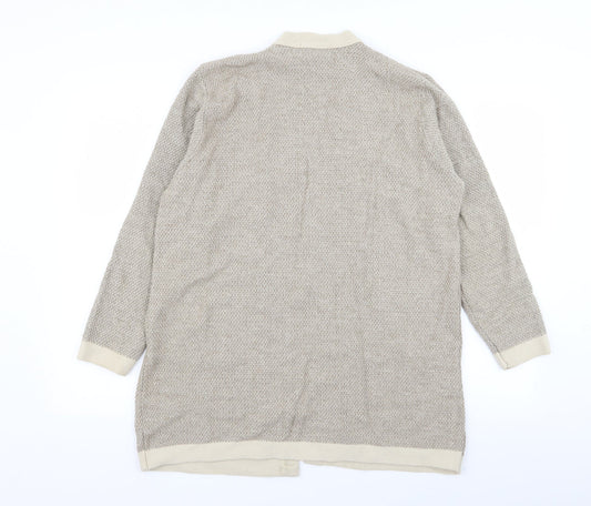 me Womens Beige Cardigan Jumper Size L