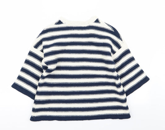 Bellfield Womens Multicoloured Striped Pullover Jumper Size 10