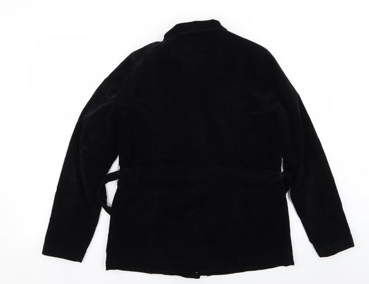 DASH Womens Black Overcoat Coat Size 10