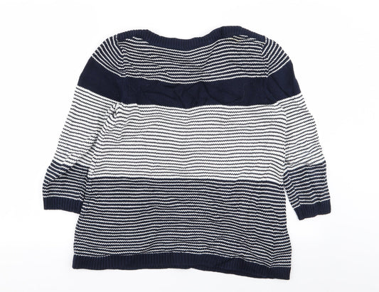 Wallis Womens Multicoloured Striped Pullover Jumper Size S