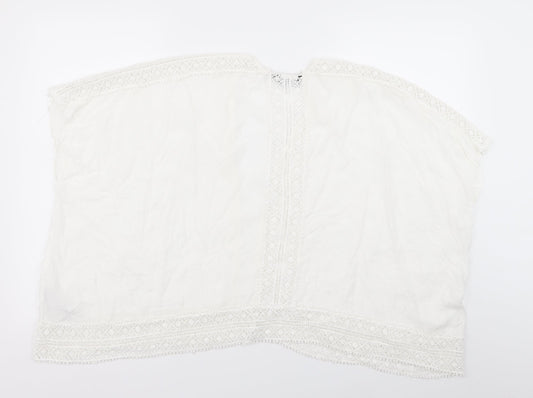 New Look Womens White Geometric Cardigan Jumper Size 8