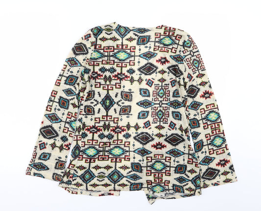 One Love Womens Multicoloured Geometric Cardigan Jumper Size S