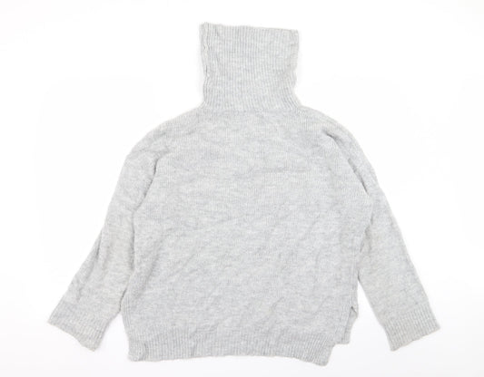 Basic Womens Grey Pullover Jumper Size L