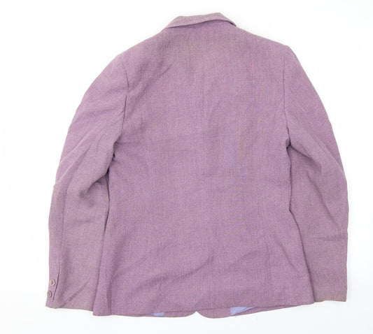 Ambience Womens Purple Jacket Blazer Size 10