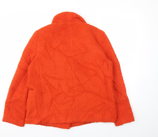 Primark Womens Orange Jacket Coatigan Size 10