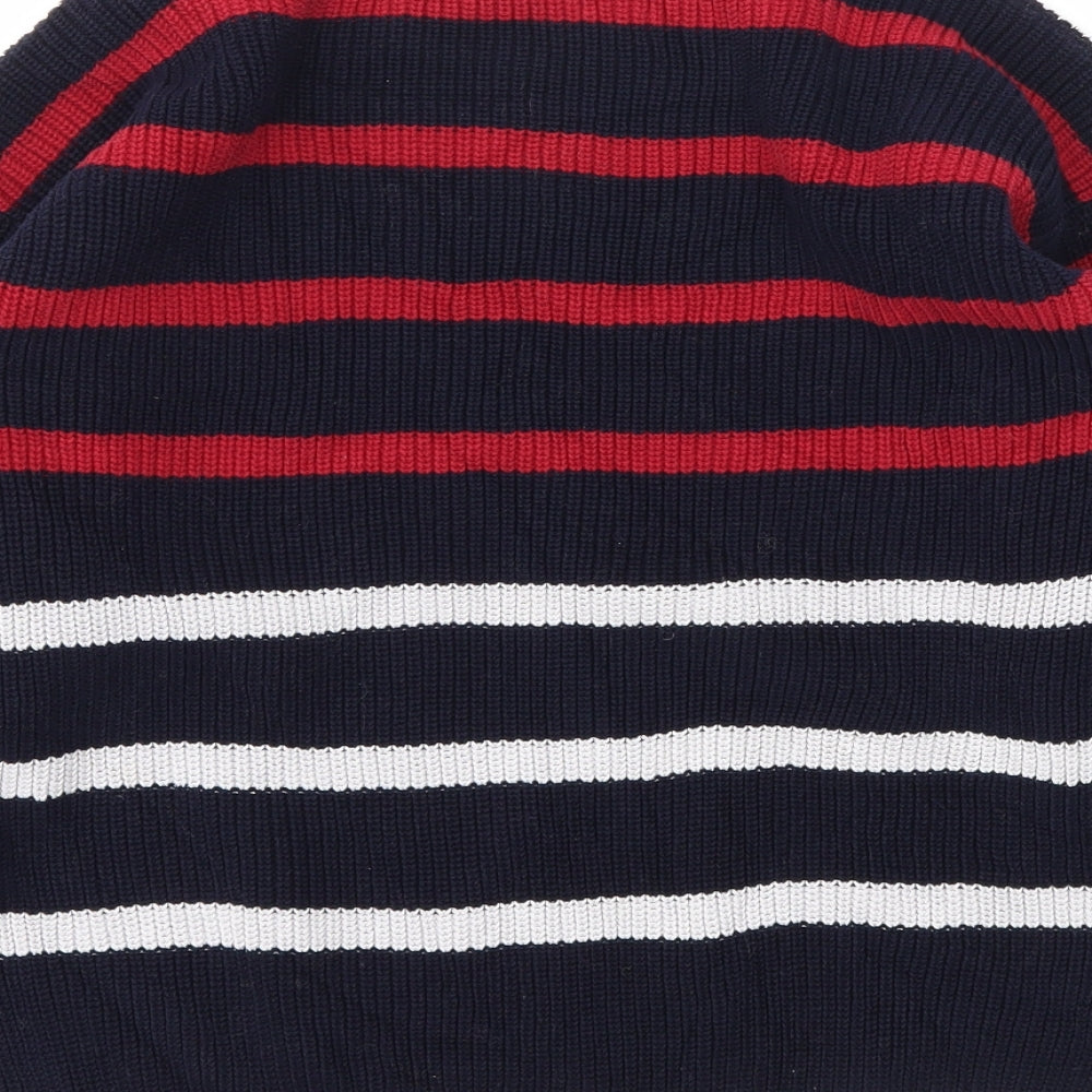 M&S Womens Blue Striped Pullover Jumper Size M
