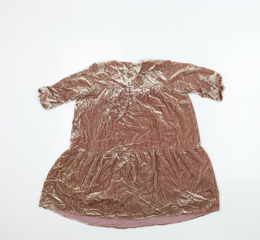 Mango Girls Pink Basic Blouse Size 9 Years