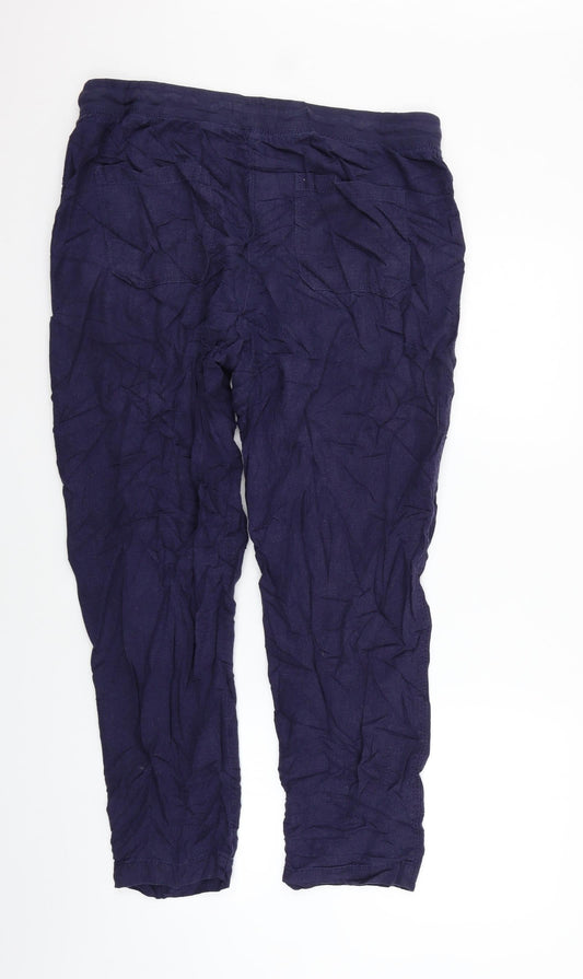 Marks and Spencer Womens Black Trousers Size 14 L26 in