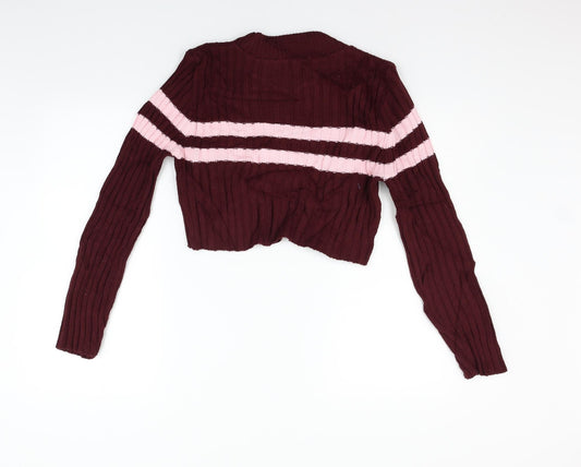PRETTYLITTLETHING Womens Red Pullover Jumper Size 12