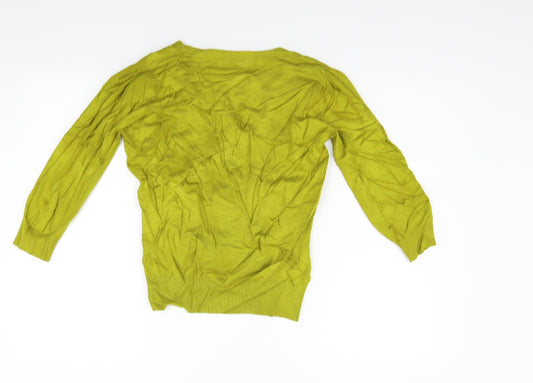 Marks and Spencer Womens Yellow Pullover Jumper Size 12