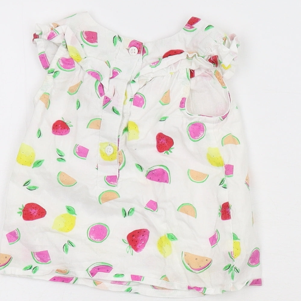 Primark Girls White Floral A-Line Size 6-9 Months
