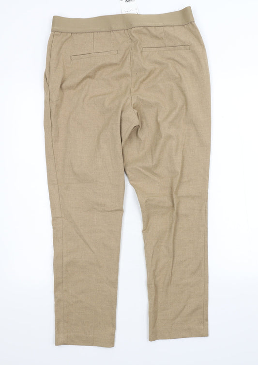 H&M Womens Beige Trousers Size 14 L27 in