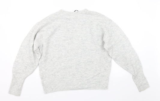 H&M Womens Grey Pullover Jumper Size S