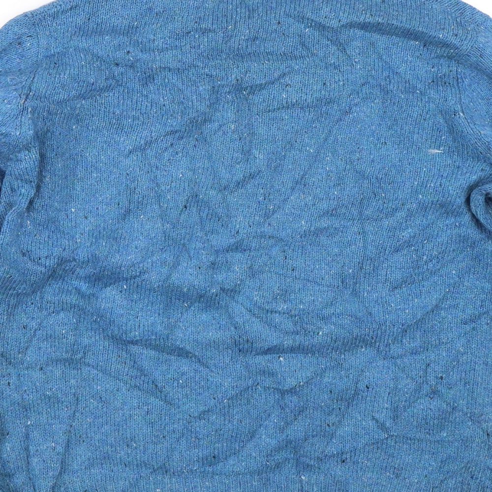 Cedar Wood State Mens Blue Knit Pullover Jumper Size L