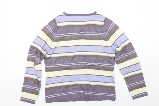 Matalan Womens Multicoloured Striped Pullover Jumper Size 14