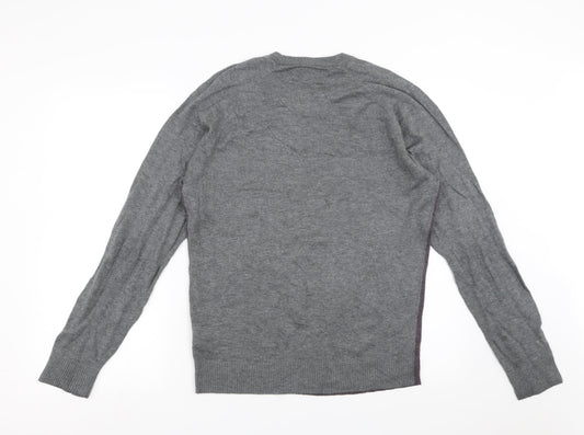 Jermyn Street Mens Grey Knit Pullover Jumper Size M