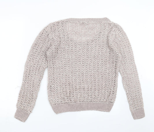 NEXT Womens Grey Pullover Jumper Size L - sequins