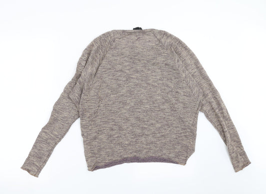Topshop Womens Beige Knit Pullover Jumper Size 10