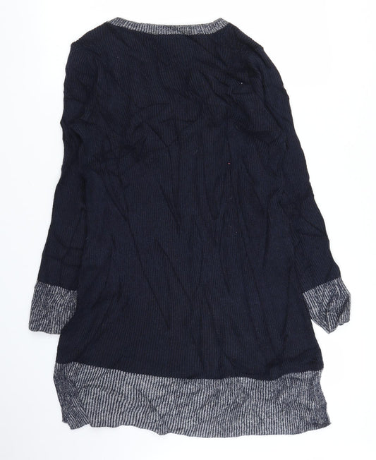 Halogen Womens Blue Tunic Blouse Size S